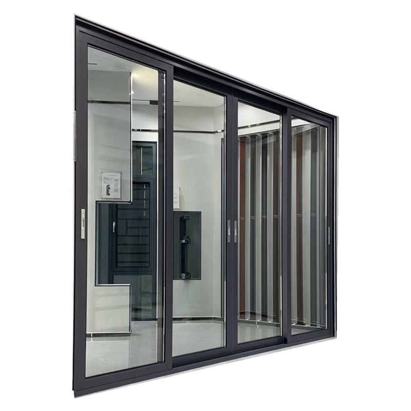 Puerta apiladora de marco de vidrio grande de aluminio