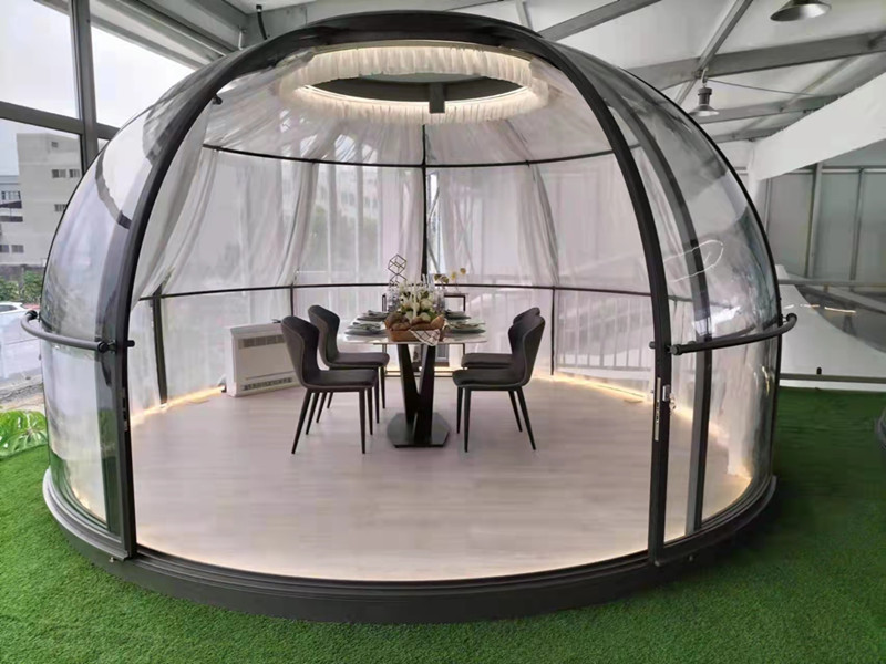 Aluminum Frame Outdoor Clear Roof Luxury Transparent Dome Bubble Tent Luxury Design（Round size）